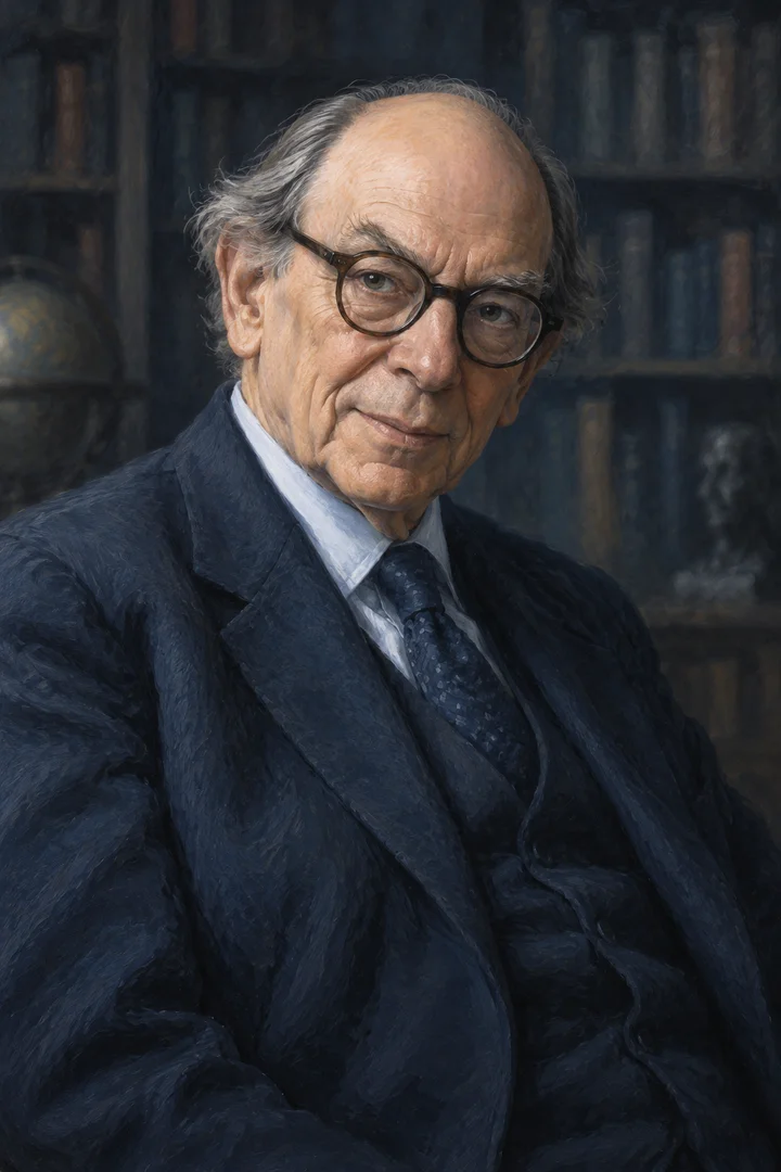 AI-generated editorial portrait illustration of Isaiah Berlin.